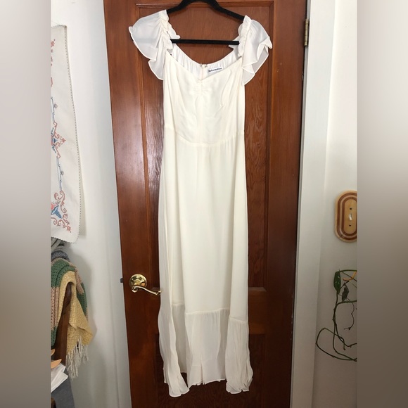 Reformation Butterfly Dress in Ivory - Picture 2 of 10